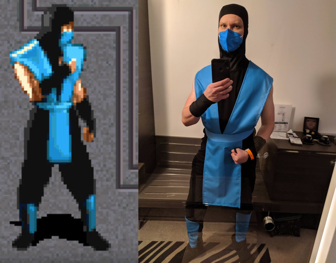 Me in my Mortal Kombat's Sub-Zero costume