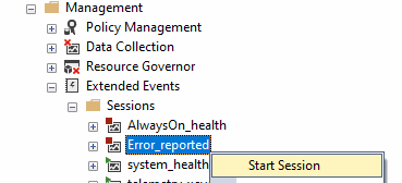 Path to Extended events in SSMS GUI